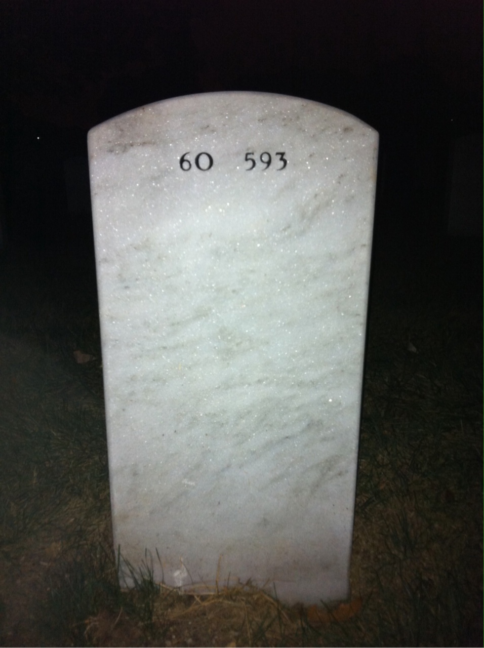 Back of headstone — Jon Bonfiglio