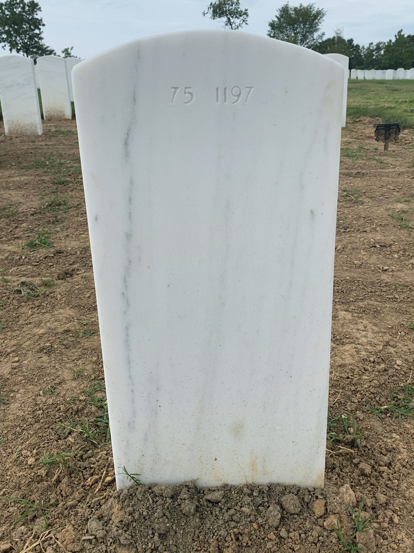 Back of headstone — Scott R West