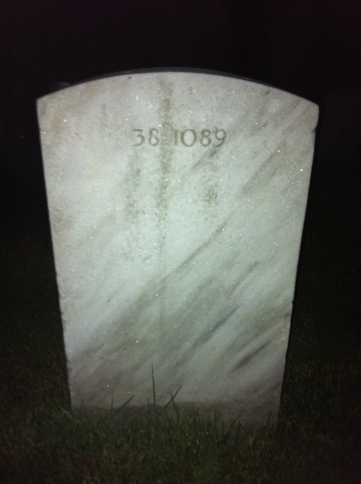 Back of headstone — William Thomas Woodhouse