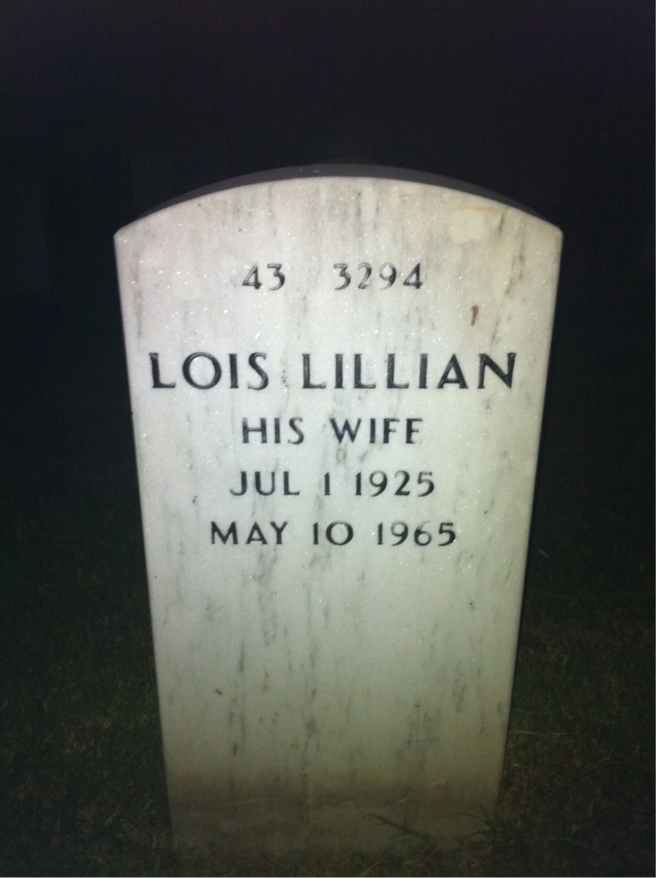 Back of headstone — Samuel Leviten