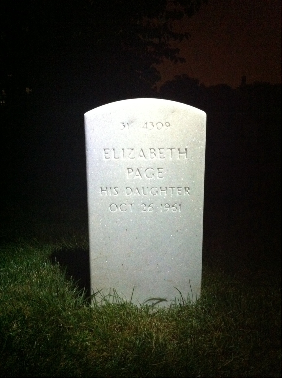 Back of headstone — Thomas Cleary