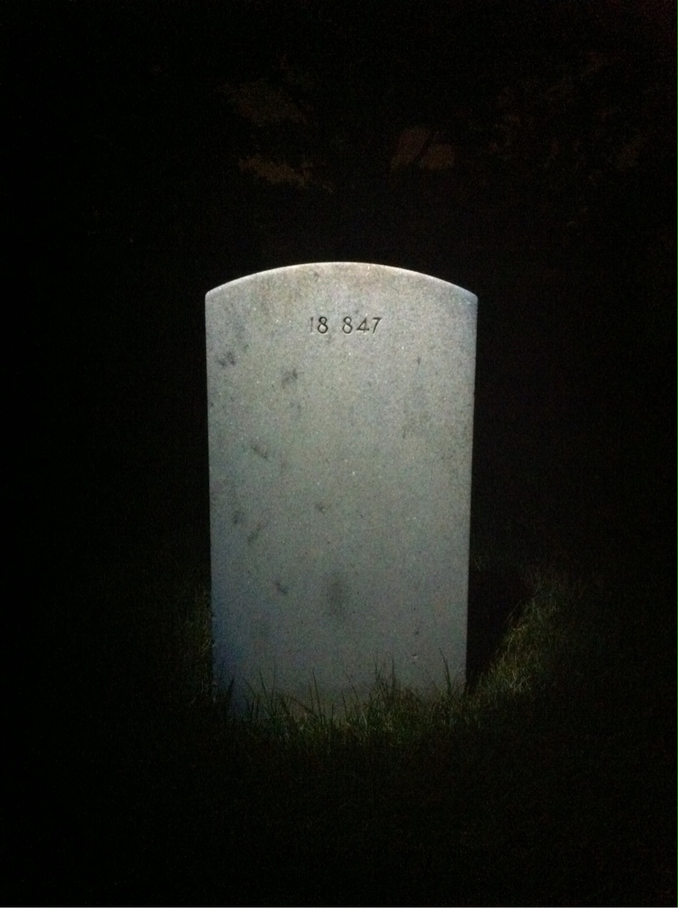 Back of headstone — Robert Myers