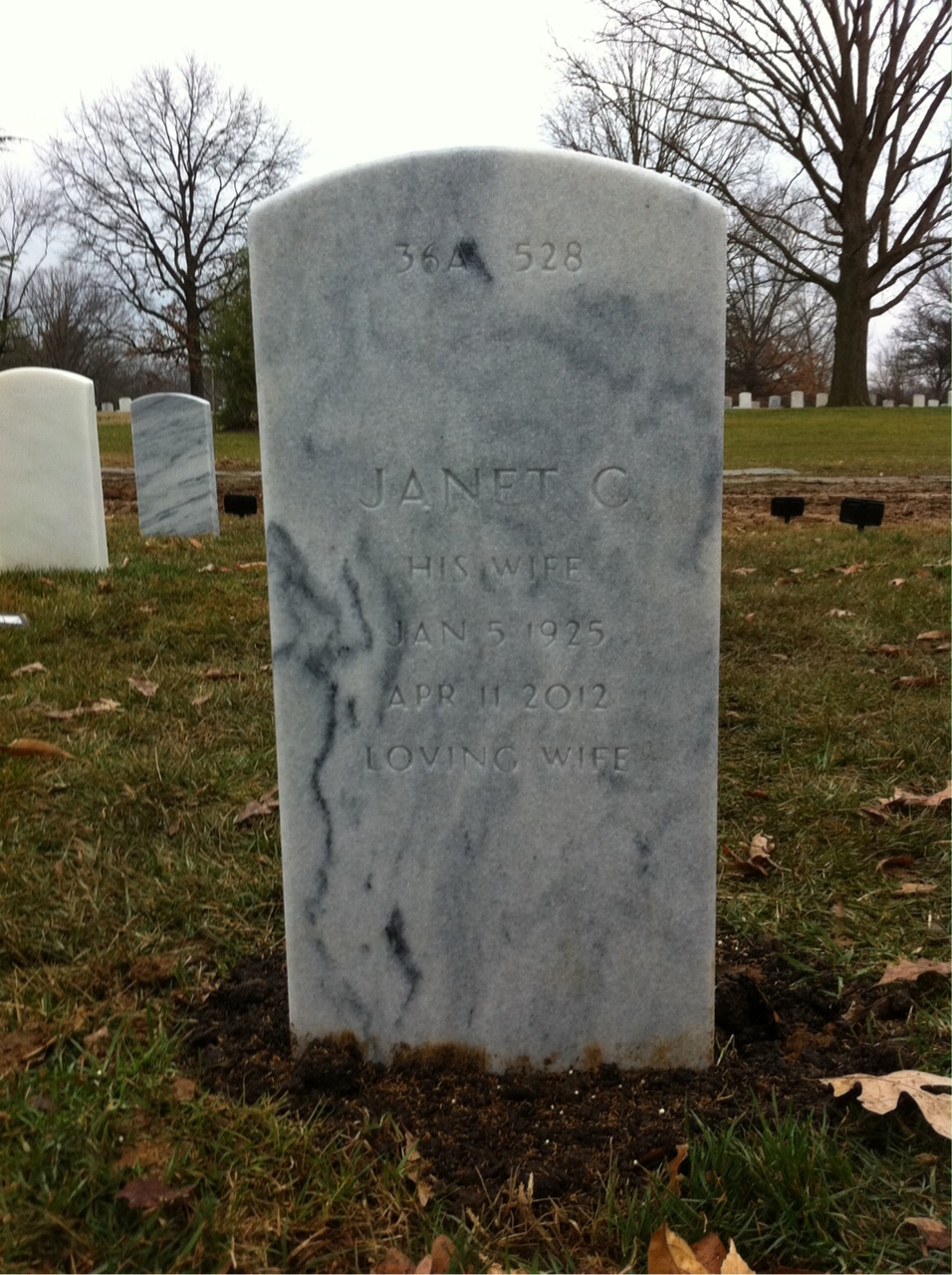 Headstone shared by 2 interments, including Robert Frederick Wilke
