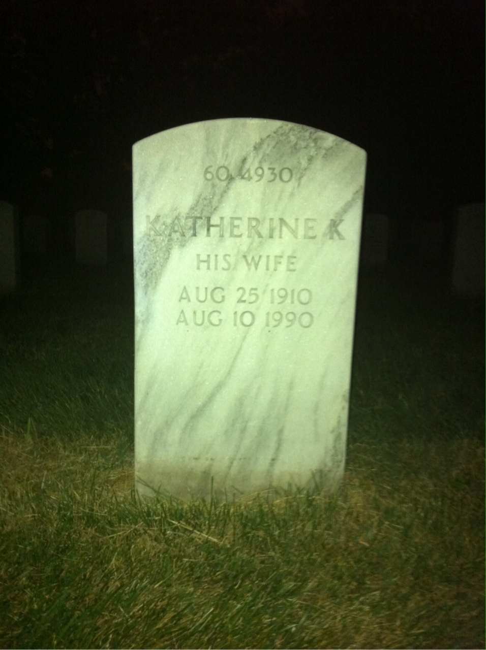 Back of headstone — Charles G Caffrey