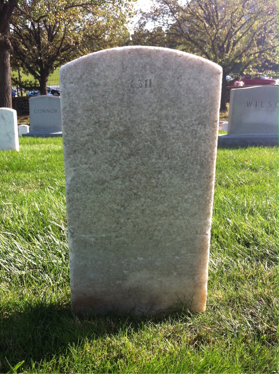 Back of headstone — Harry Adams