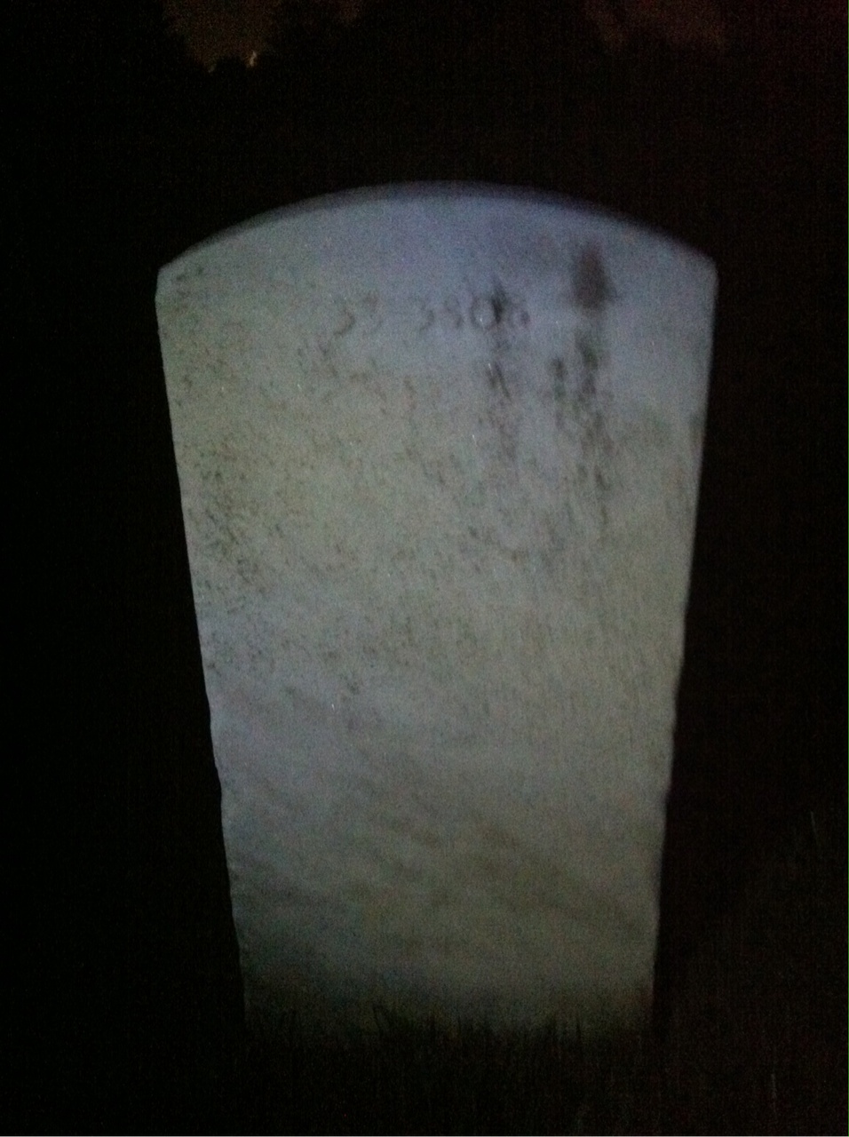Back of headstone — William Bailey