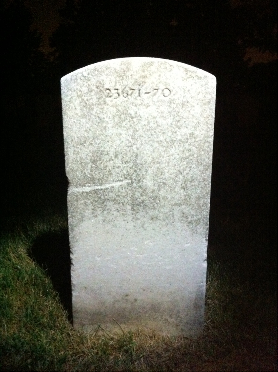 Back of headstone — Walter Murphy