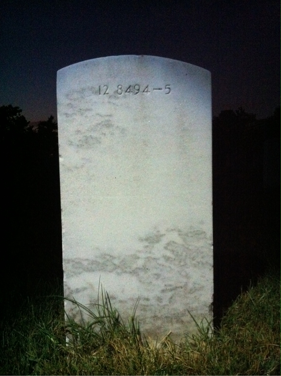 Back of headstone — Duncan Allan