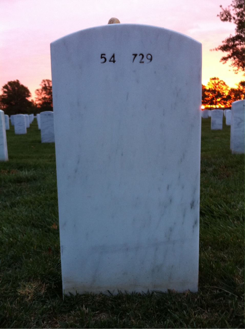 Back of headstone — Irvin Sentz
