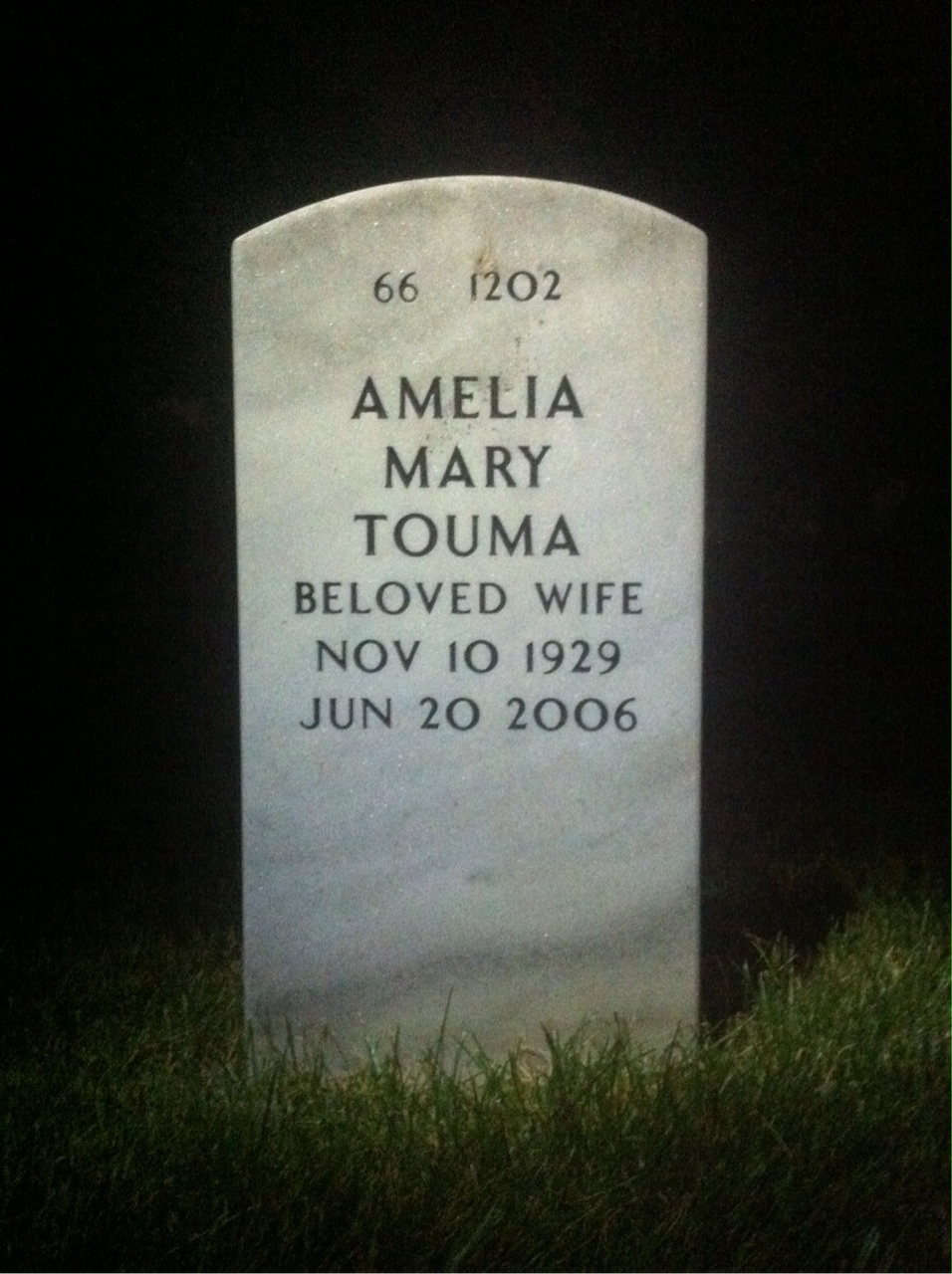 Back of headstone — Alberto Del Carmen