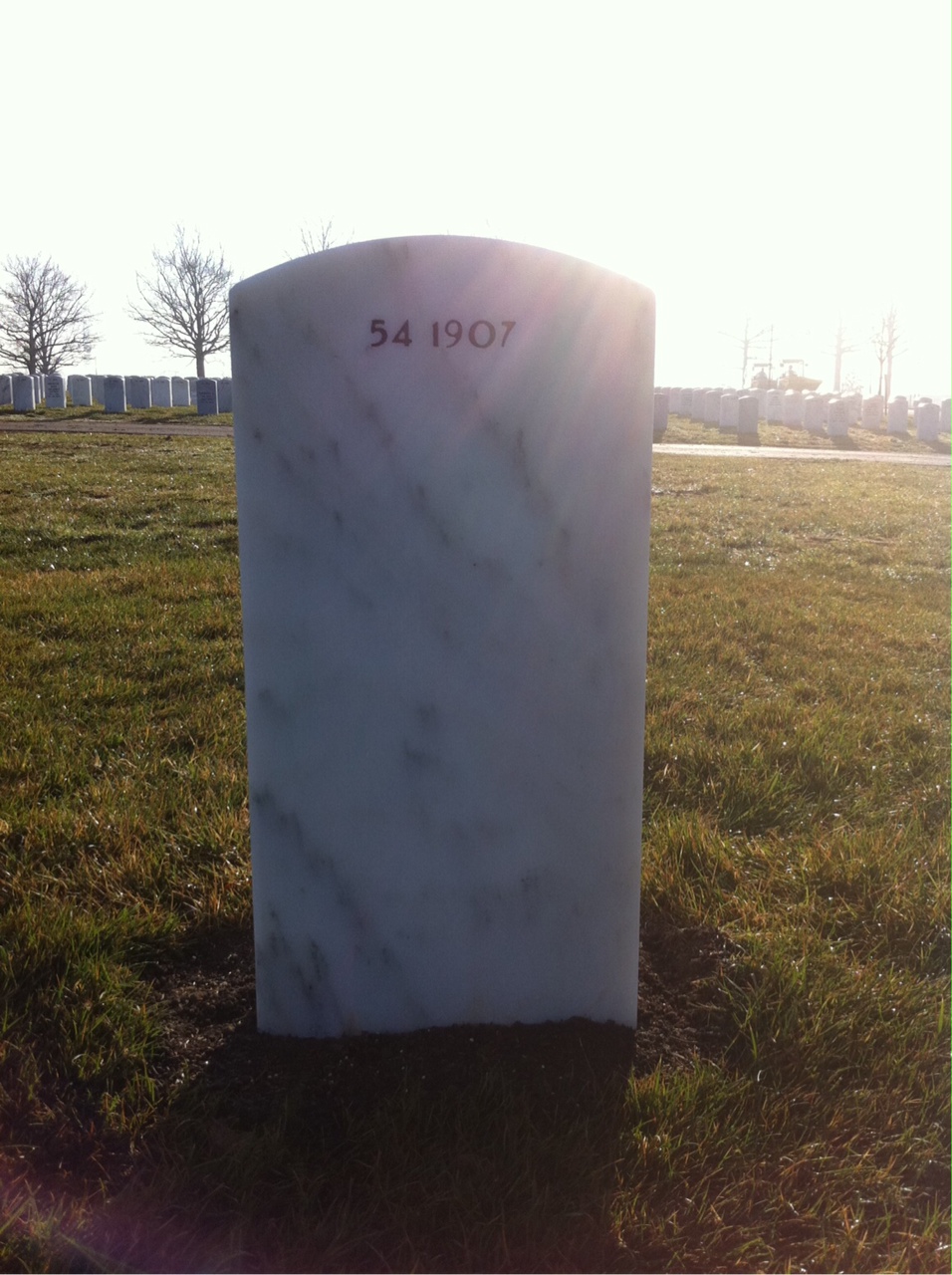Back of headstone — James Mussog