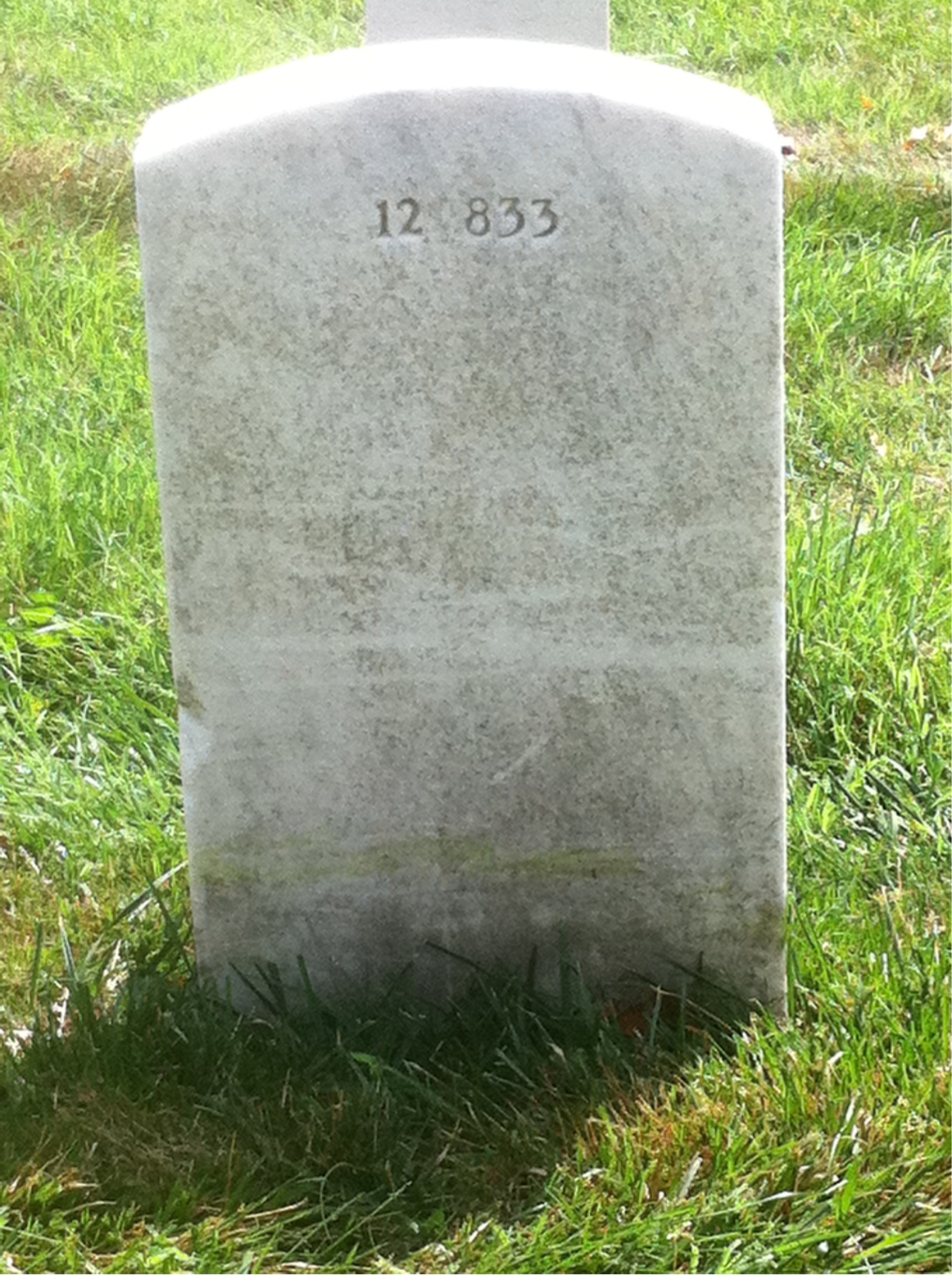 Back of headstone — Leo Auth