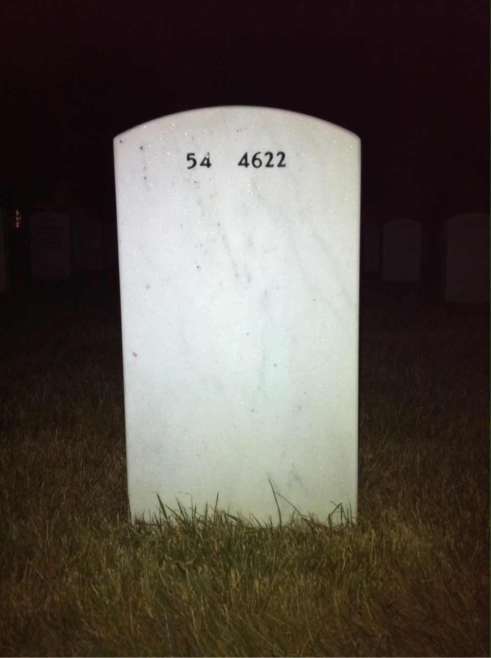 Back of headstone — James Flynn