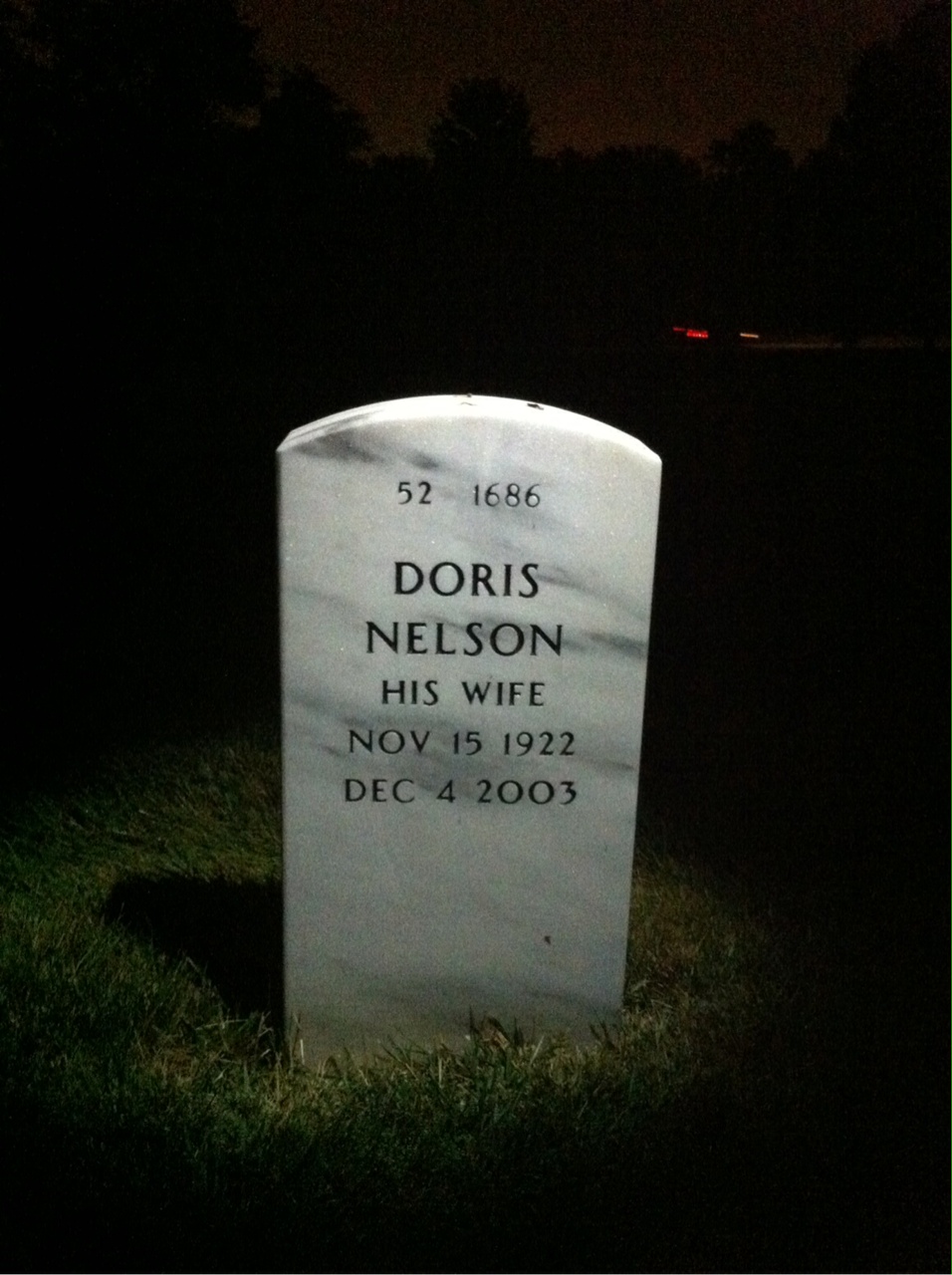 Back of headstone — Joseph Walker
