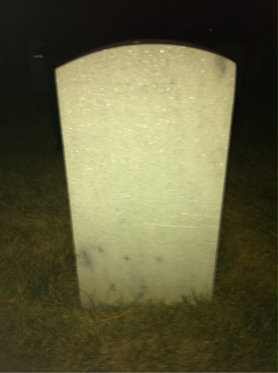 Back of headstone — Lavina Banks