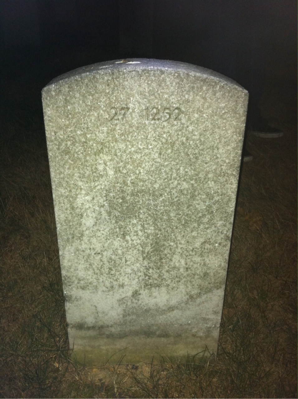 Back of headstone — Joseph Moldon