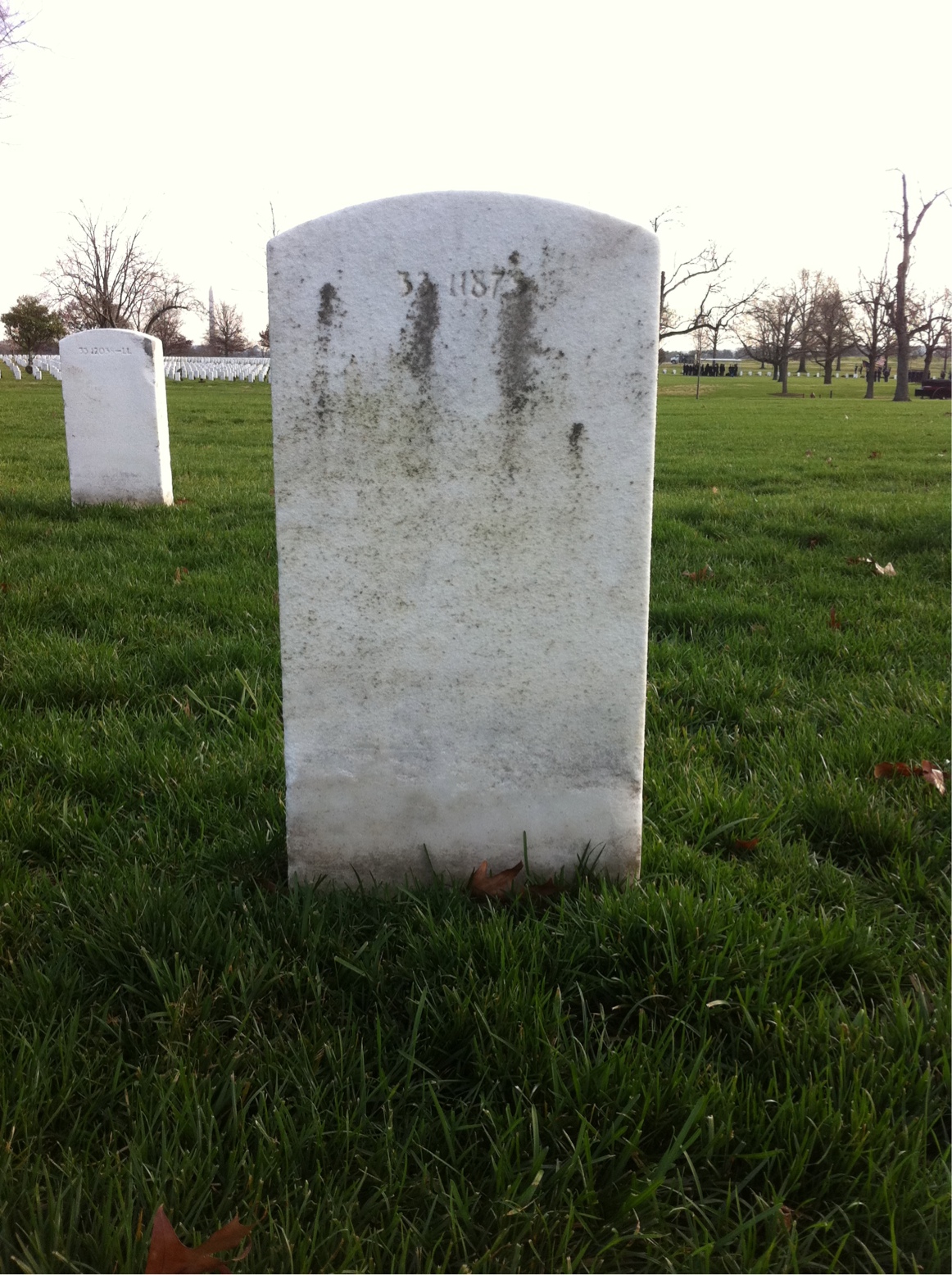 Back of headstone — Earl Asher