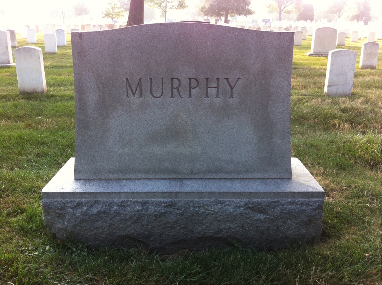 Back of headstone — William Murphy