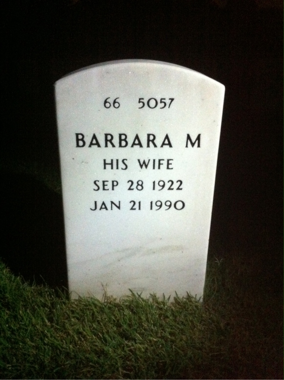 Back of headstone — Samuel Hoover