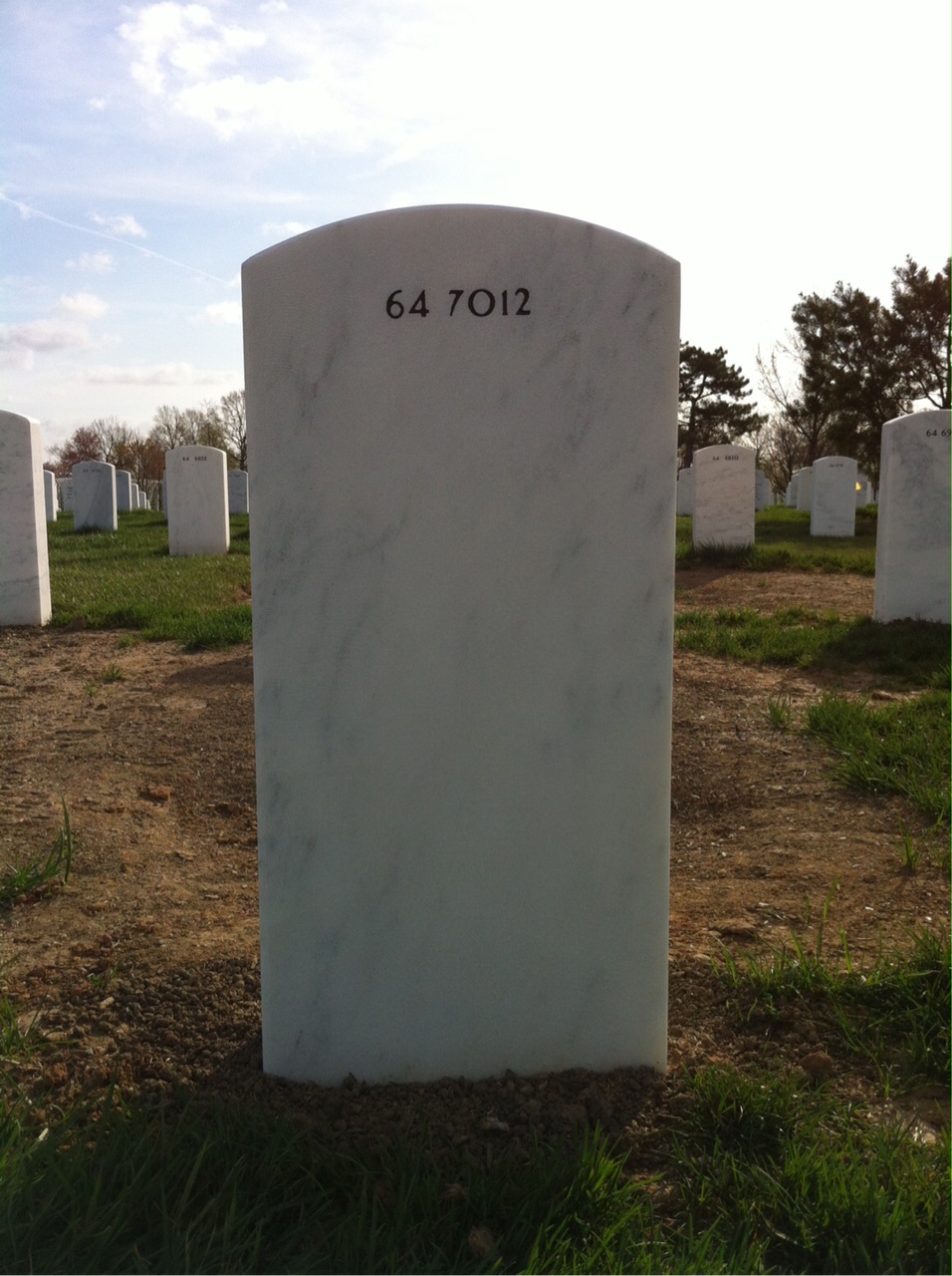 Back of headstone — Richard Moore
