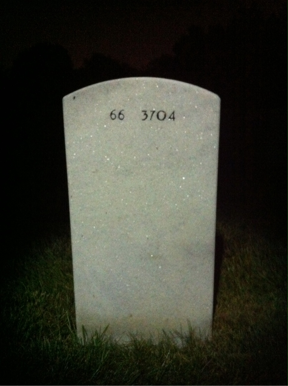 Back of headstone — Howard Moore