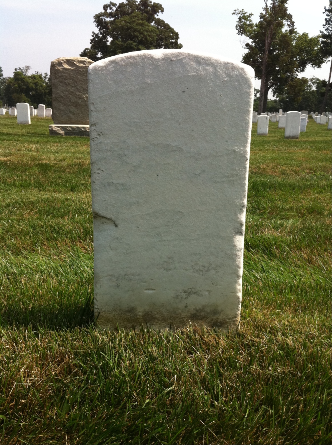 Back of headstone — Edward Allen