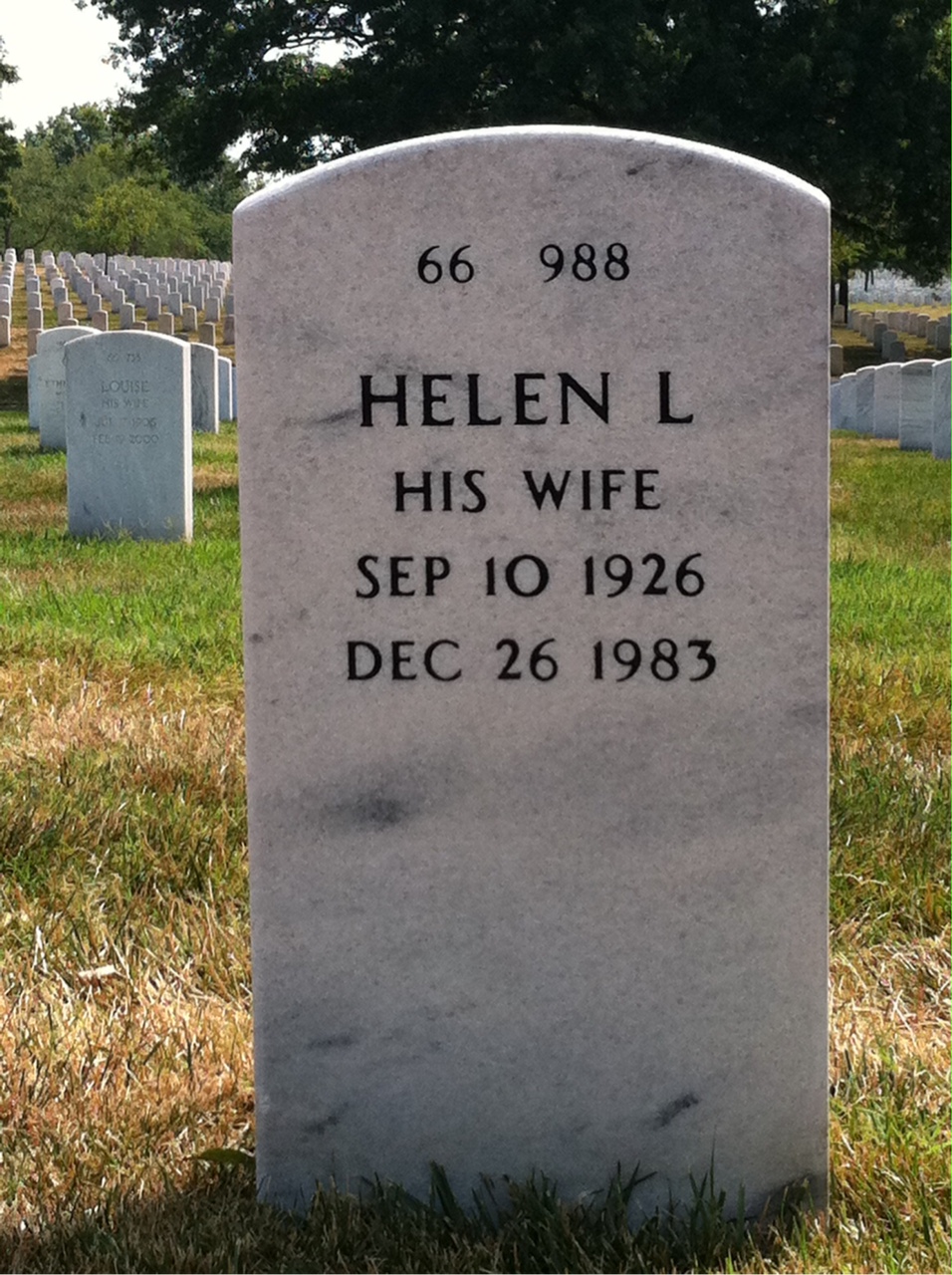 Back of headstone — Rex Hoopes