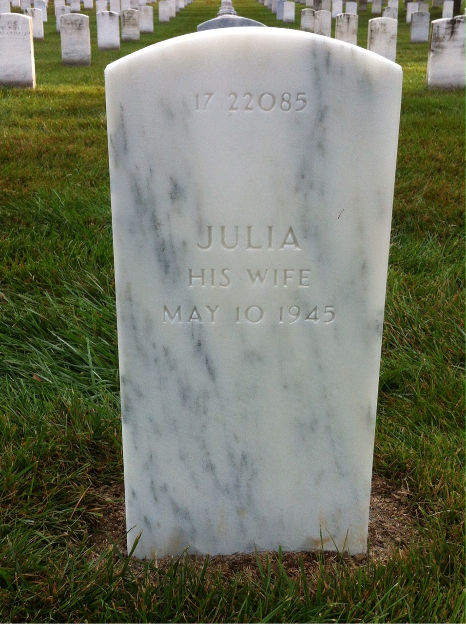 Back of headstone — John Botts