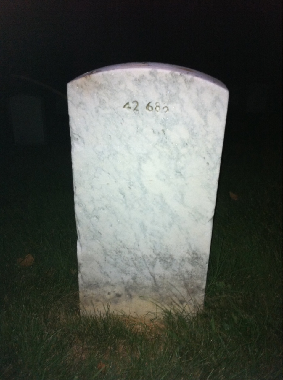 Back of headstone — Amanda Mance