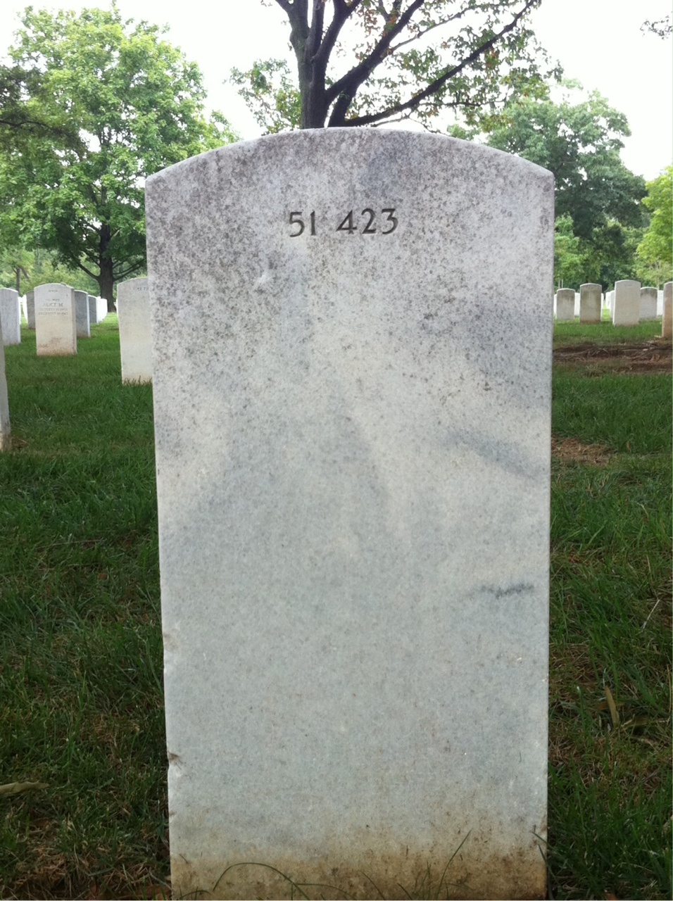 Back of headstone — Kenneth Ardinger