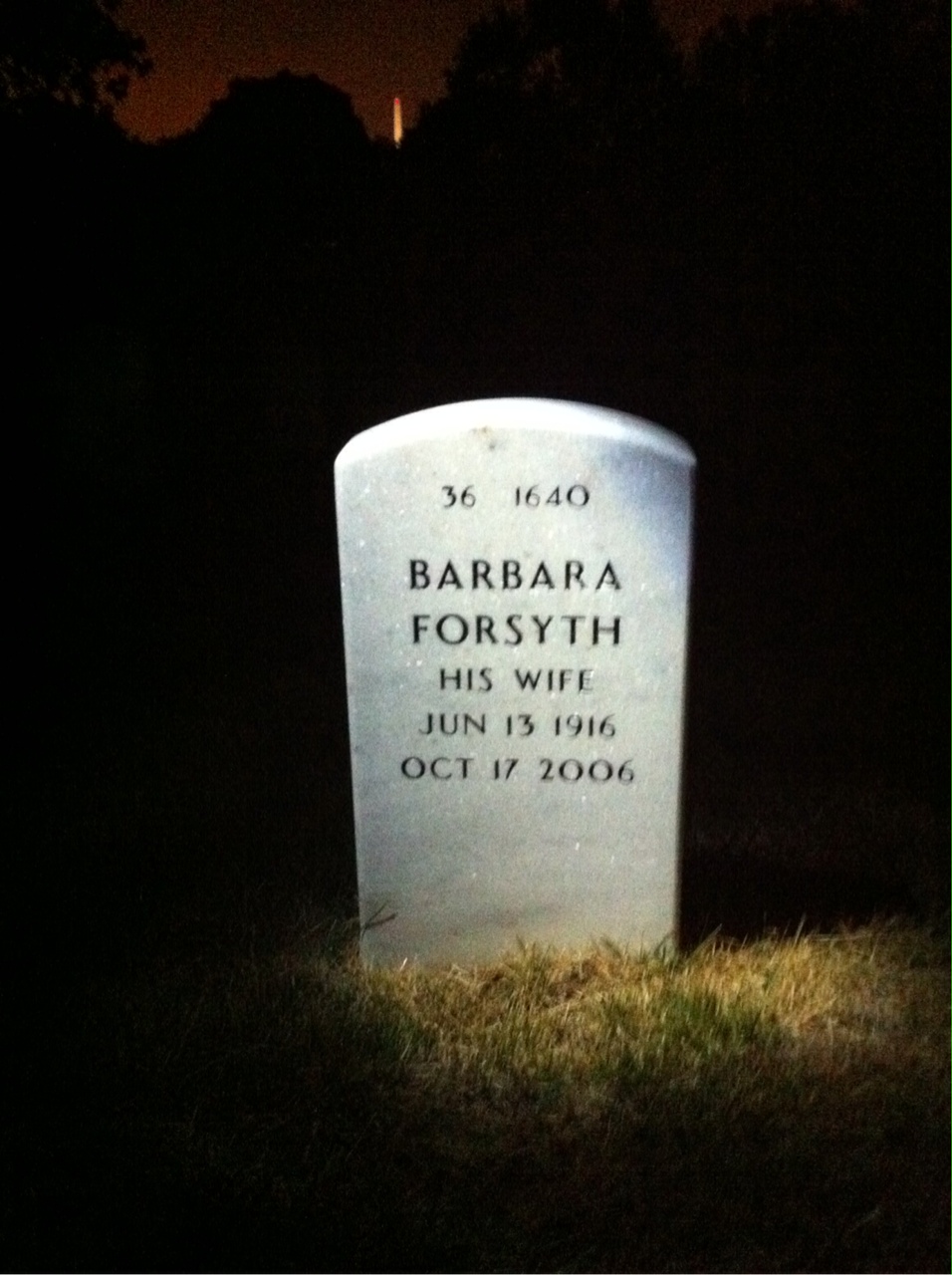 Back of headstone — John Mcbride