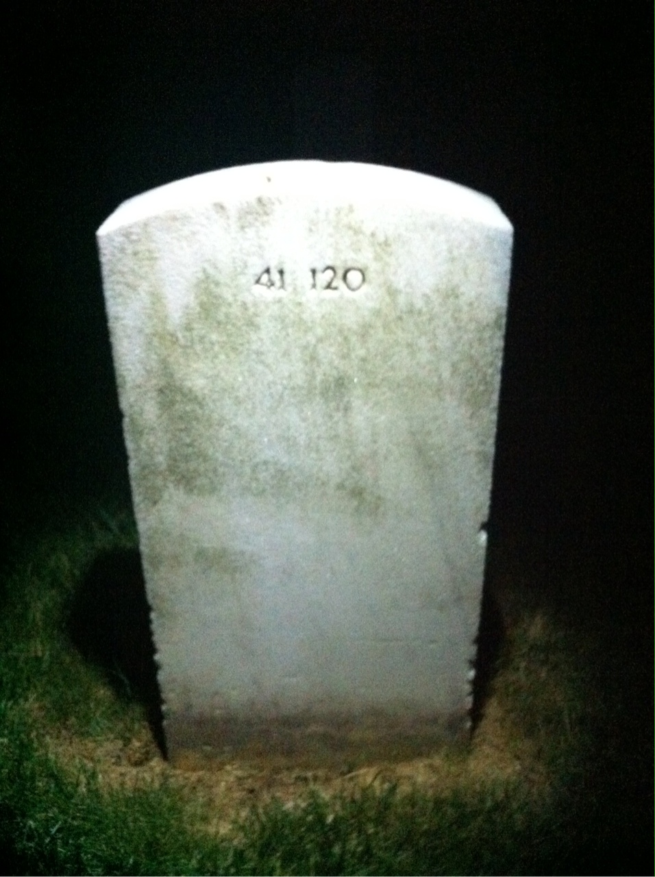 Back of headstone — William T Campbell