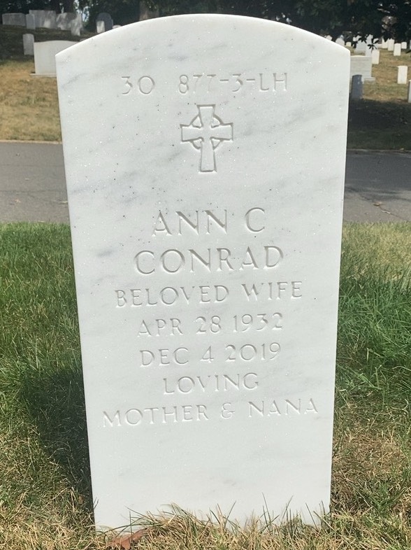 Back of headstone — Michael Conrad