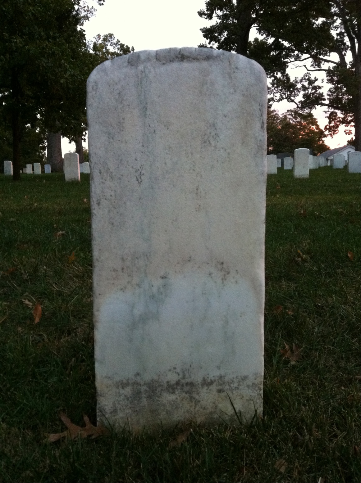 Back of headstone — James Cummings