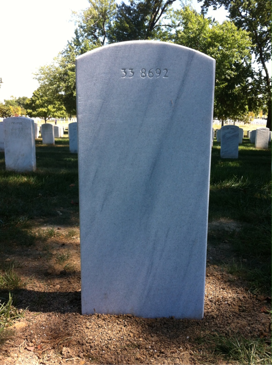 Back of headstone — George Morris