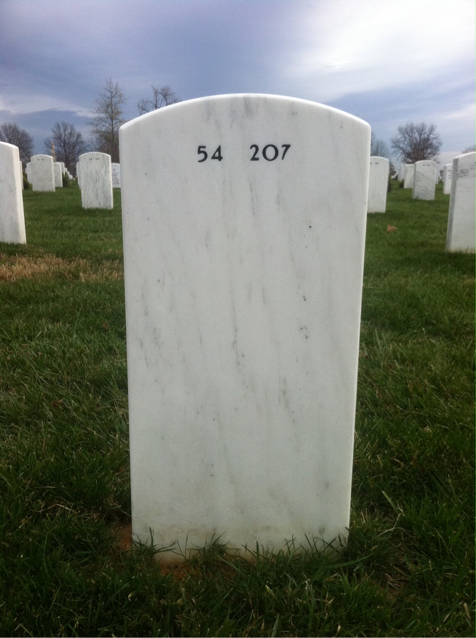 Back of headstone — Gregory Woodard