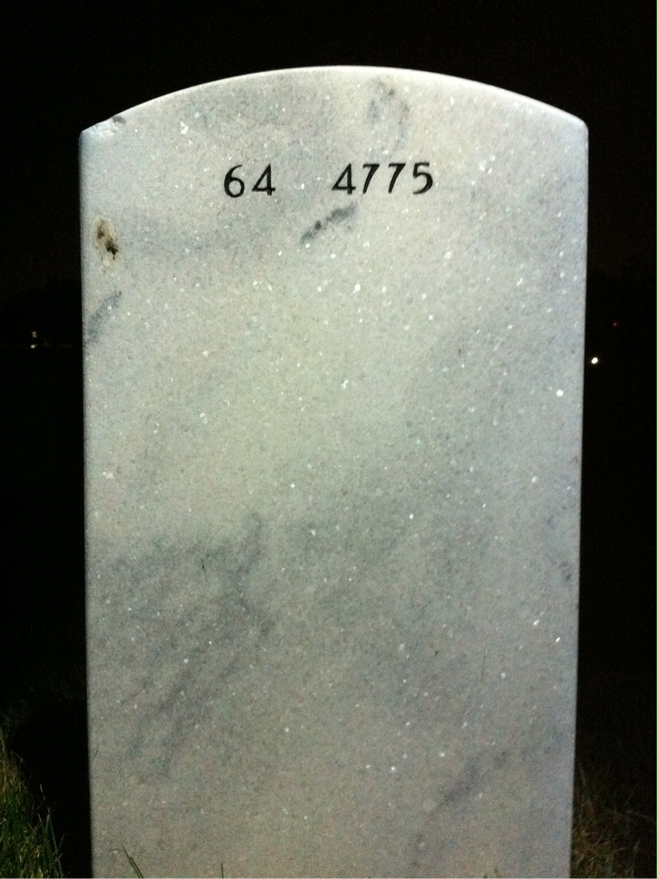 Back of headstone — Raymond Goodburlet