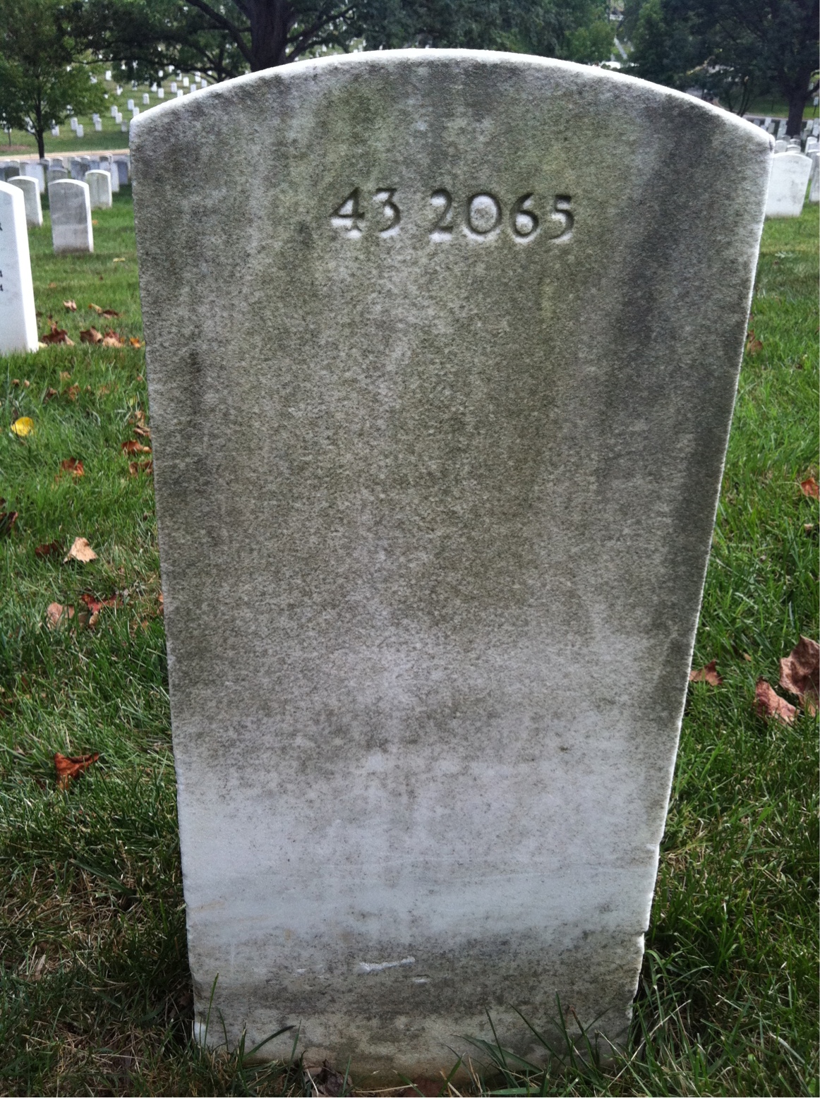 Back of headstone — William Allyn