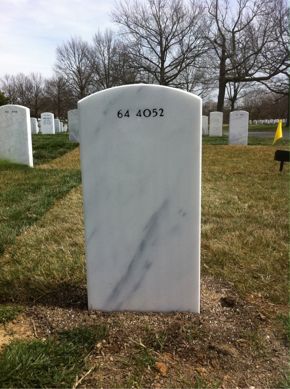Back of headstone — Alfred Moore