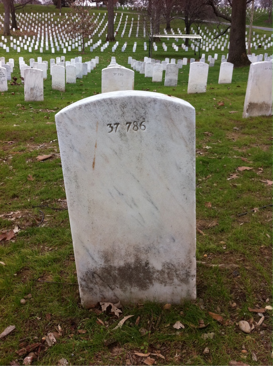 Back of headstone — Robert Andreasen