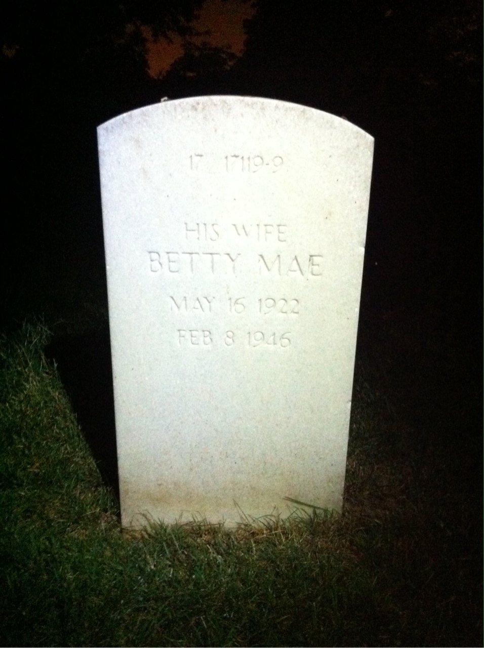 Back of headstone — John Morelli