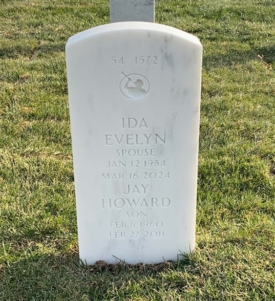 Back of headstone — Randall Moon