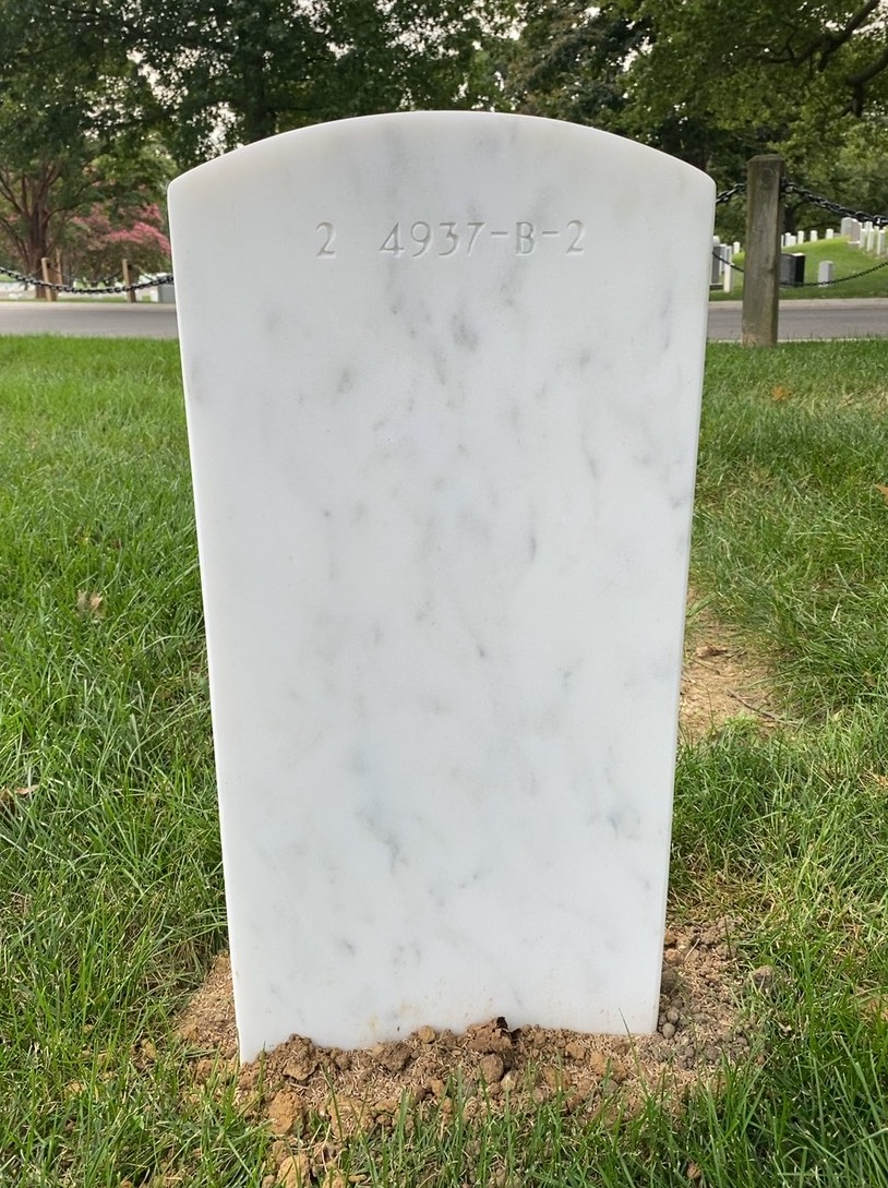 Back of headstone — Julius Asboth