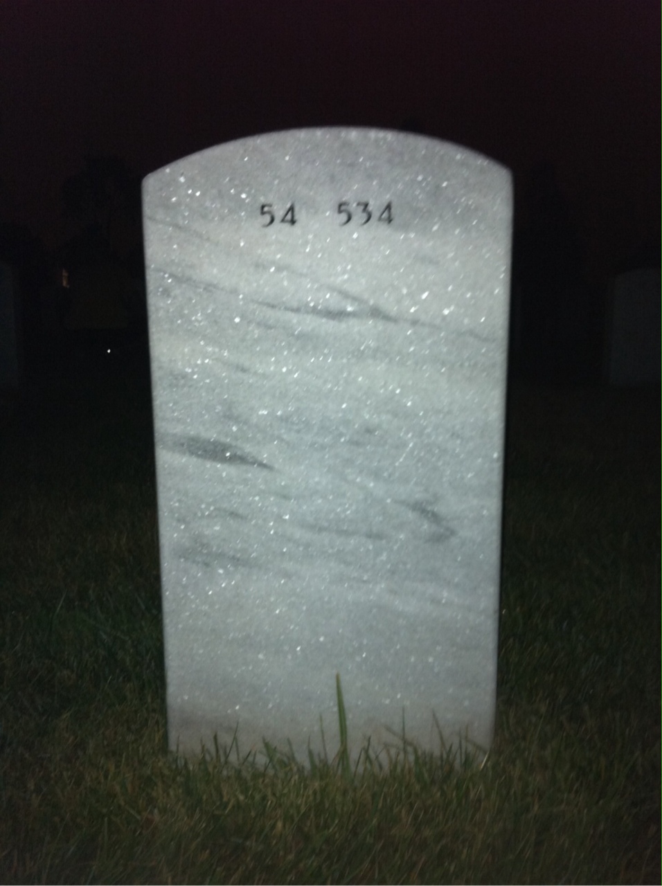 Back of headstone — James Gray