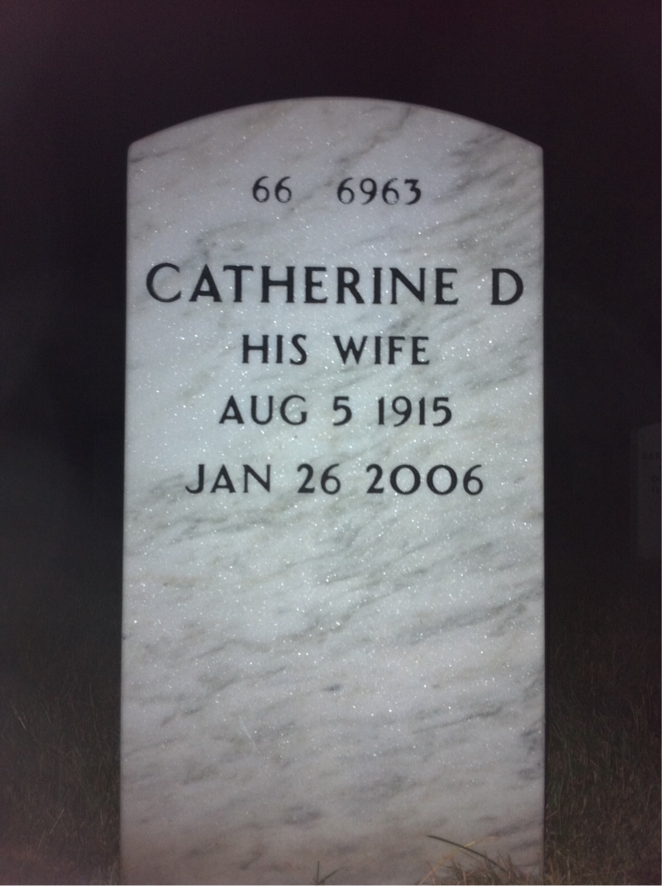 Back of headstone — James Castellano