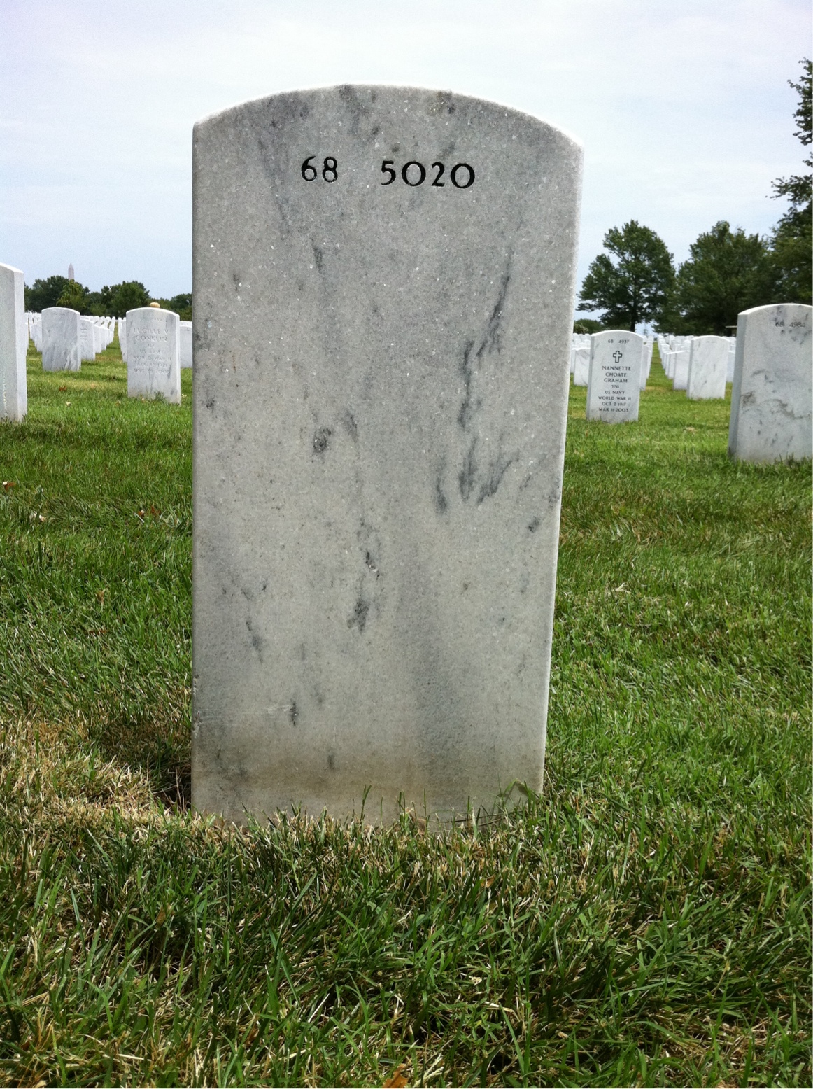 Back of headstone — Robert Gordon
