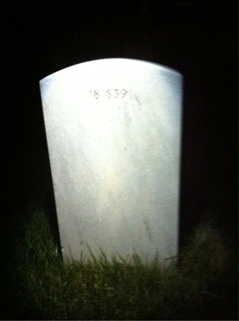 Back of headstone — William Arnold