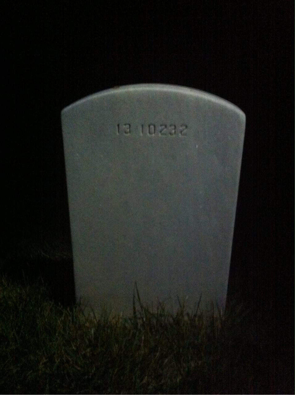 Back of headstone — John Arnold