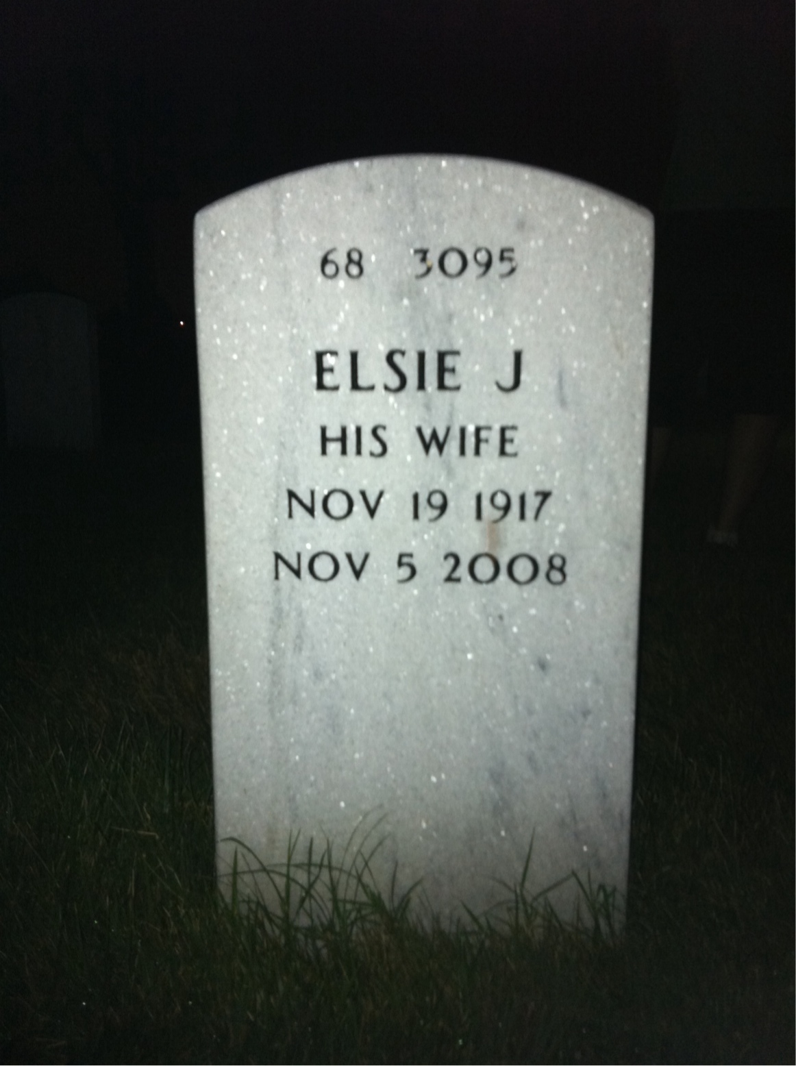 Back of headstone — Royolin Sublett
