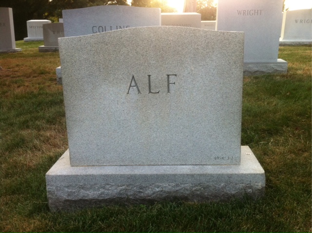 Back of headstone — Amy Alf
